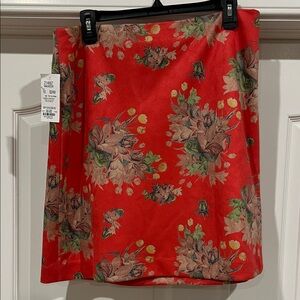 Etcetera NWT size 10 Floral Red Skirt